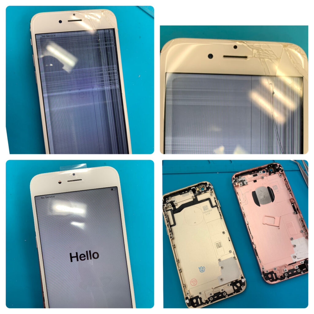 iPhone アイフォン 6s 画面 割れ ガラス 液晶 修理 即日 土浦市 つくば市 データ消えない 